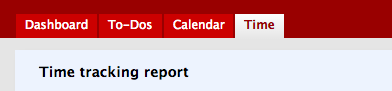 Basecamp Classic Time tab